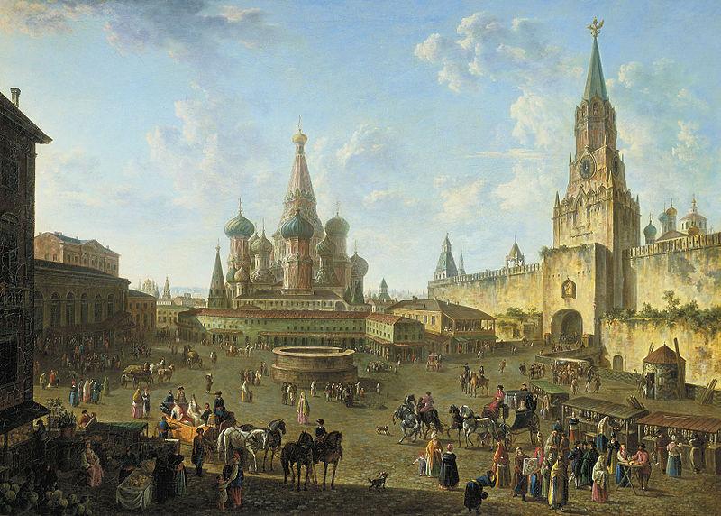 Fedor Yakovlevich Alekseev Red Square in Moscow Sweden oil painting art